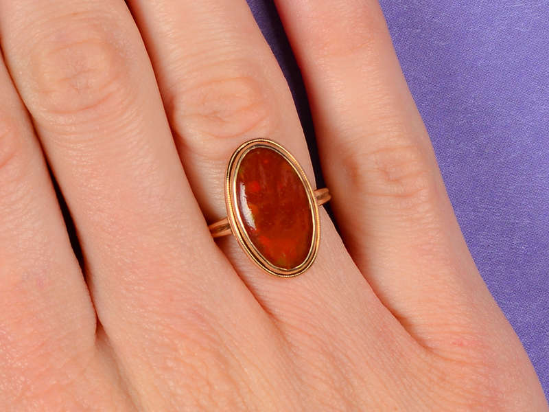 Vintage Mexican Fire Opal Ring