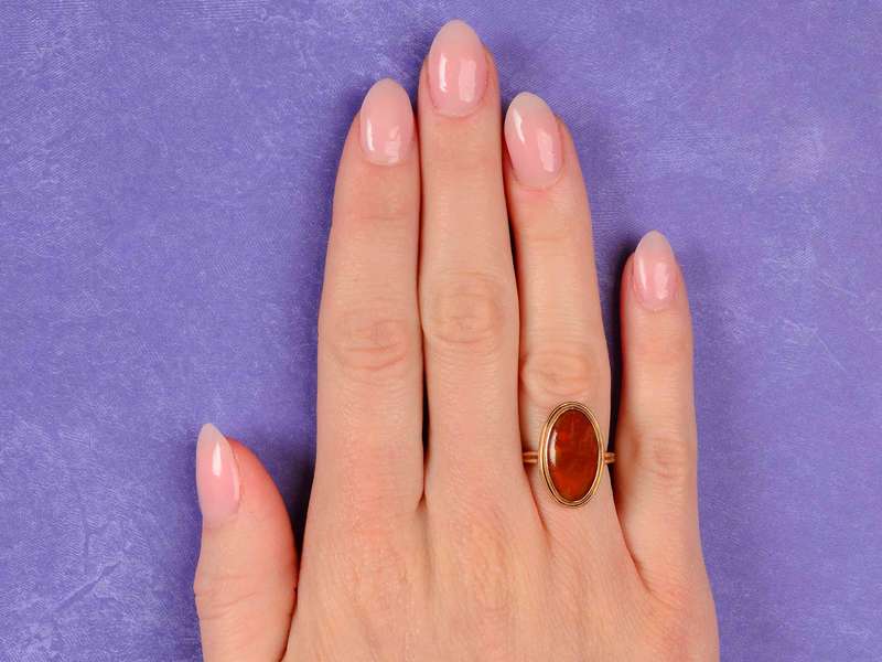 Vintage Mexican Fire Opal Ring