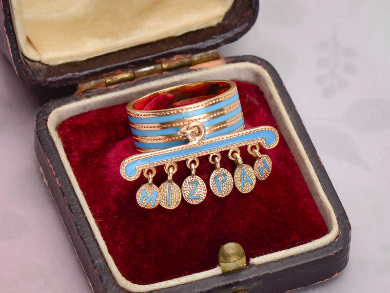 Love & Protection - Rare Enamel Mizpah Ring