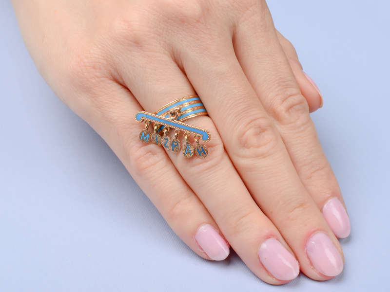 Love & Protection - Rare Enamel Mizpah Ring