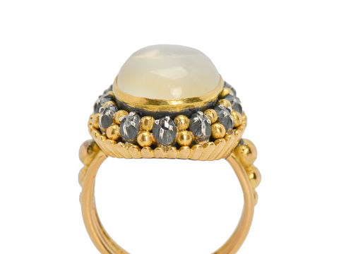 Inner Light Moonstone Diamond Ring
