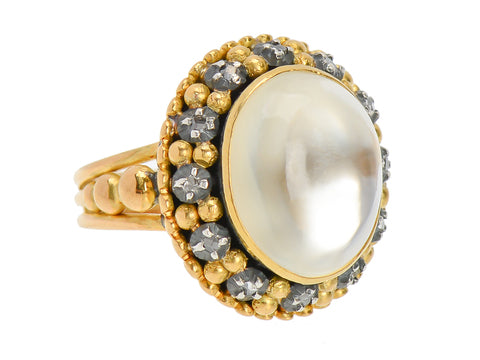 Inner Light Moonstone Diamond Ring