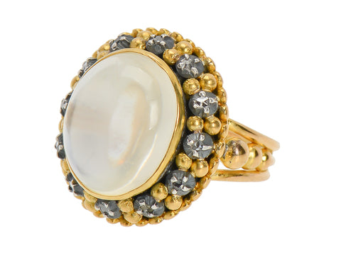 Inner Light Moonstone Diamond Ring