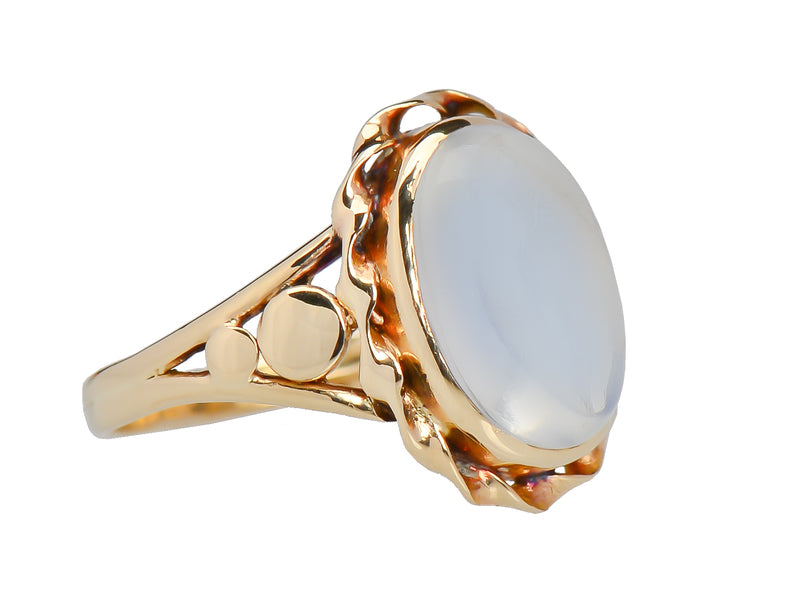 Edwardian Ethereal Blue Moonstone Ring