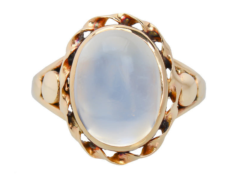 Edwardian Ethereal Blue Moonstone Ring