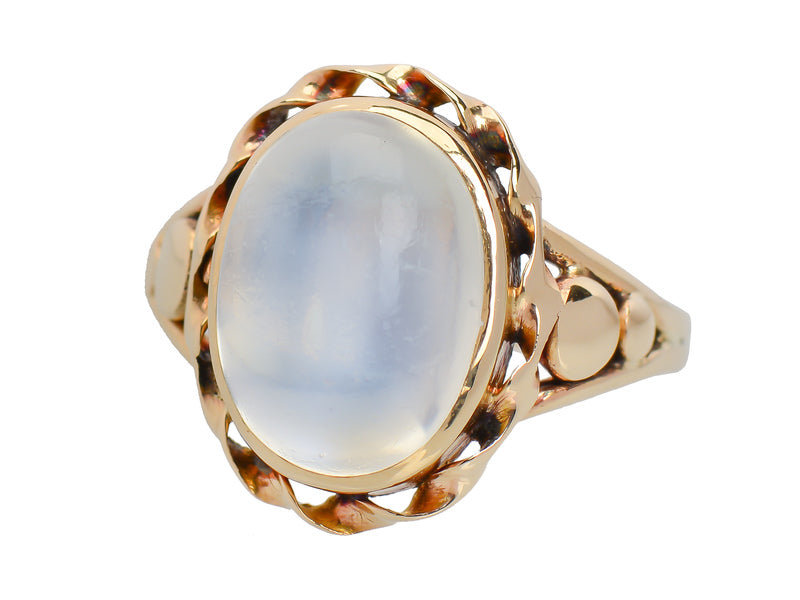 Edwardian Ethereal Blue Moonstone Ring