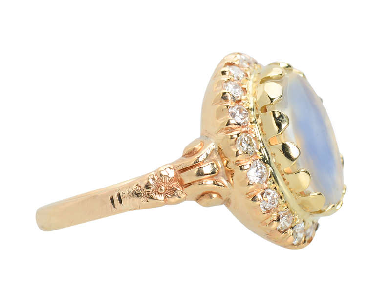 Bluer Than Blue - Moonstone Diamond Ring