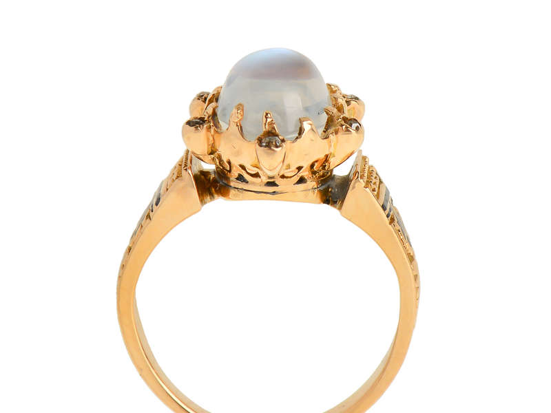 Flash Point - Victorian Blue Moonstone Ring