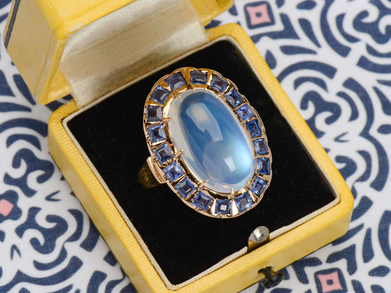 Borealis - Blue Moonstone Sapphire Ring