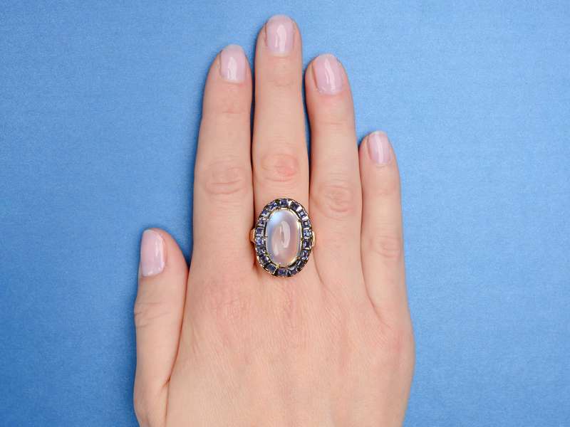 Borealis - Blue Moonstone Sapphire Ring