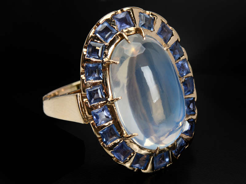 Borealis - Blue Moonstone Sapphire Ring