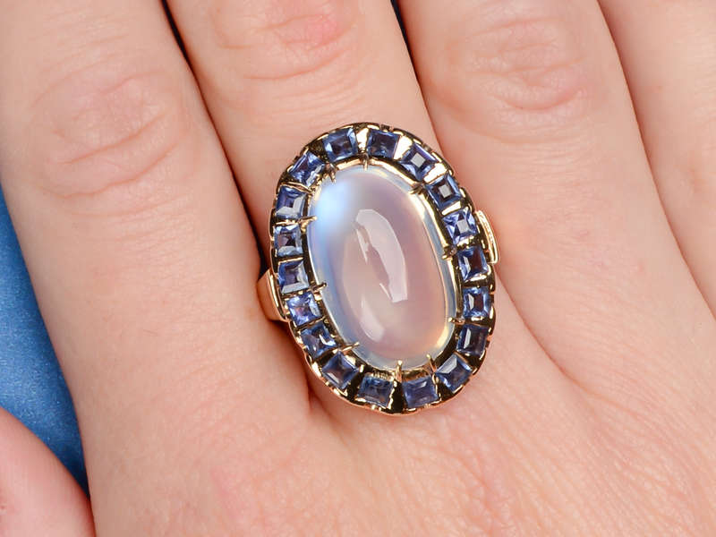 Borealis - Blue Moonstone Sapphire Ring