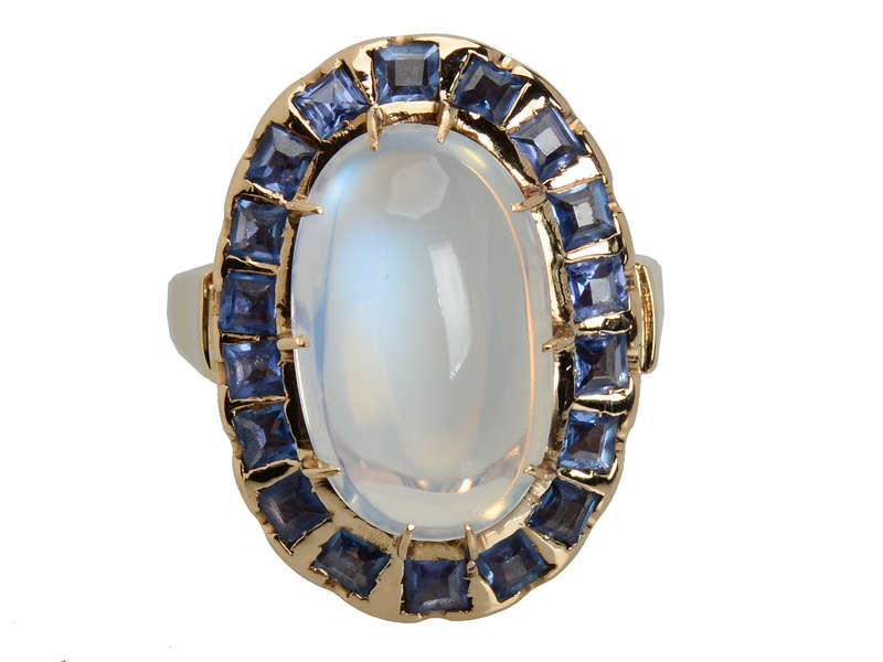 Borealis - Blue Moonstone Sapphire Ring