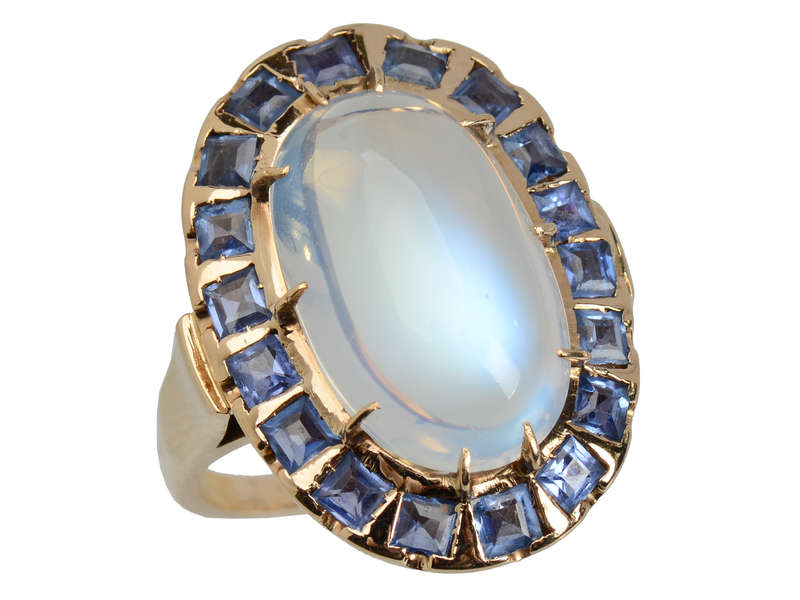 Borealis - Blue Moonstone Sapphire Ring