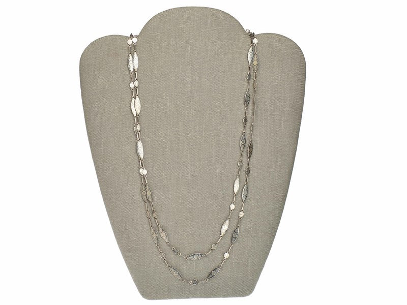 
                      
                        Victorian Niello Long Chain Necklace
                      
                    