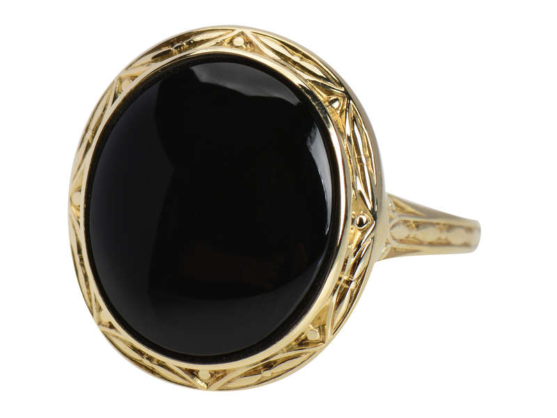 Larter Art Deco Onyx Gold Ring