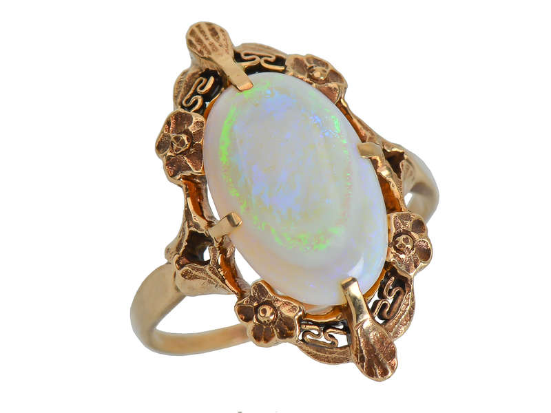 Spiral Galaxy - Opal Antique Ring