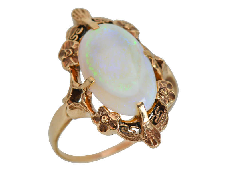 Spiral Galaxy - Opal Antique Ring