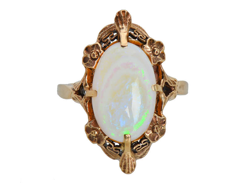 Spiral Galaxy - Opal Antique Ring