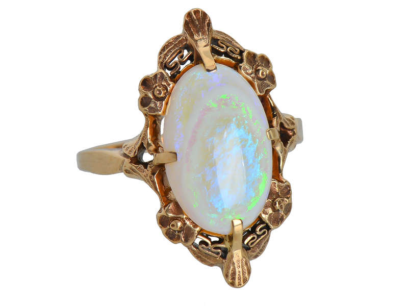 Spiral Galaxy - Opal Antique Ring