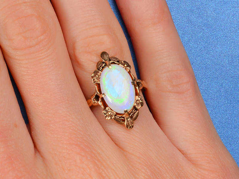 Spiral Galaxy - Opal Antique Ring