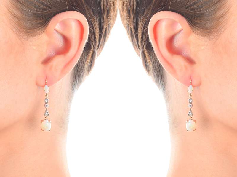 Australian Opal Diamond Earring Medley