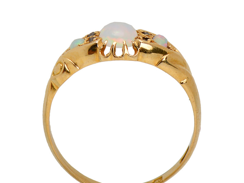 Antique Opal Diamond Ring of 1916
