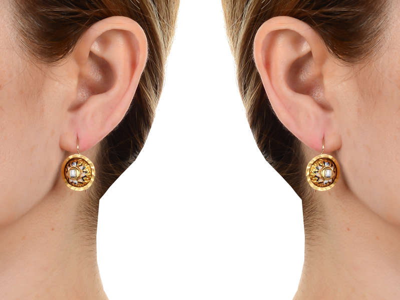 Late 17th Century Table Cut Diamond Earrings