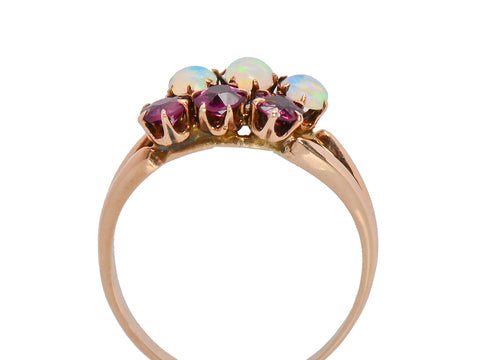 Victorian Opal & Garnet Ring