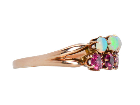 Victorian Opal & Garnet Ring