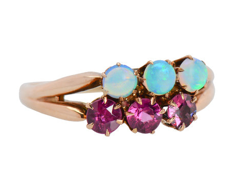 Victorian Opal & Garnet Ring