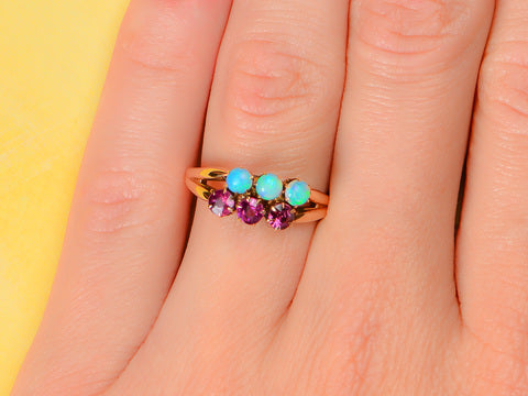 Victorian Opal & Garnet Ring