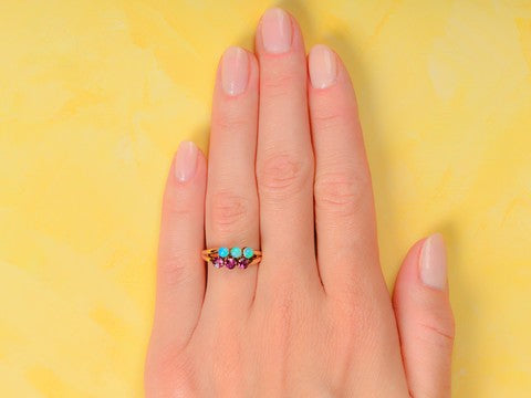 Victorian Opal & Garnet Ring