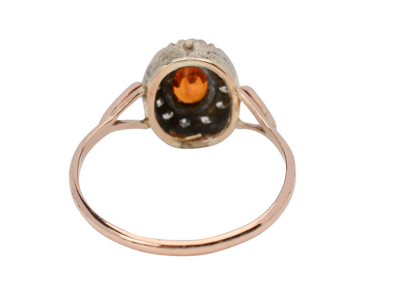Orange Blazes - Sapphire Diamond Ring