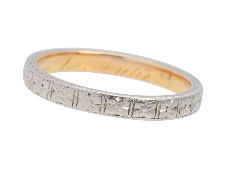 Orange Blossom Wedding Band in 18k