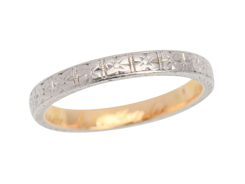 Orange Blossom Wedding Band in 18k