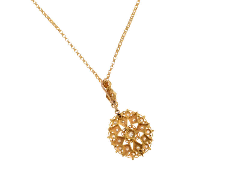 Bead Work - Victorian Diamond Pendant