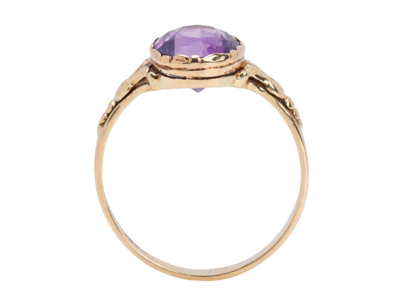 Purple Odyssey - Amethyst Vintage Ring in Gold