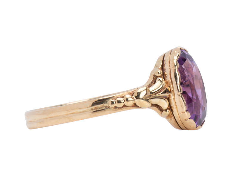 Purple Odyssey - Amethyst Vintage Ring in Gold