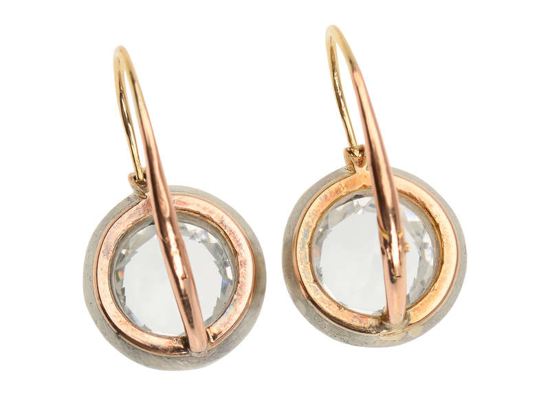 Antique Victorian Paste Solitaire Earrings