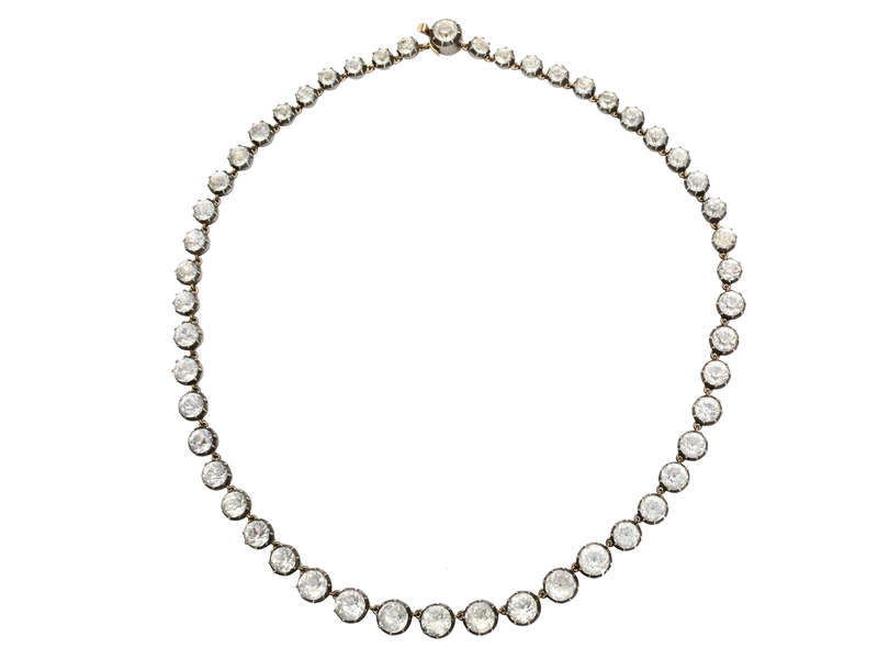 Shimmering Stream - Victorian Black Dot Paste Riviere