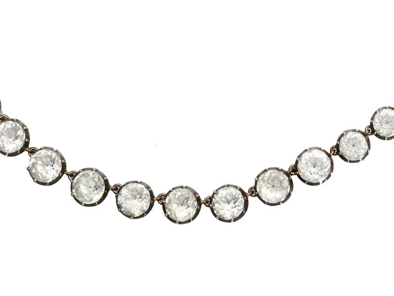Shimmering Stream - Victorian Black Dot Paste Riviere