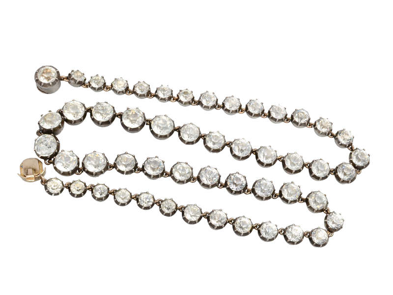 Shimmering Stream - Victorian Black Dot Paste Riviere