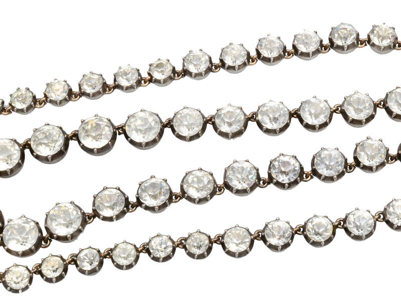 Shimmering Stream - Victorian Black Dot Paste Riviere