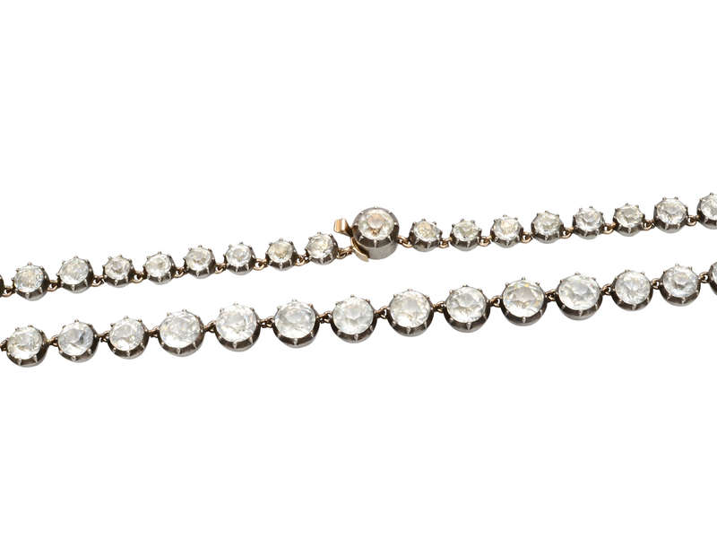 Shimmering Stream - Victorian Black Dot Paste Riviere