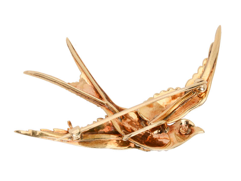 
                      
                        In Flight - Natural Pearl Swallow Brooch
                      
                    