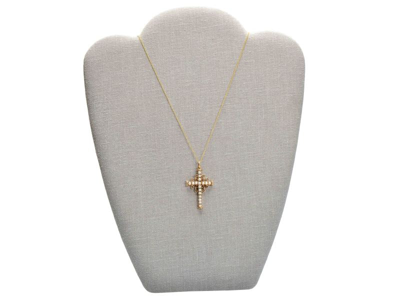 Devotional Estate Cultured Pearl Cross