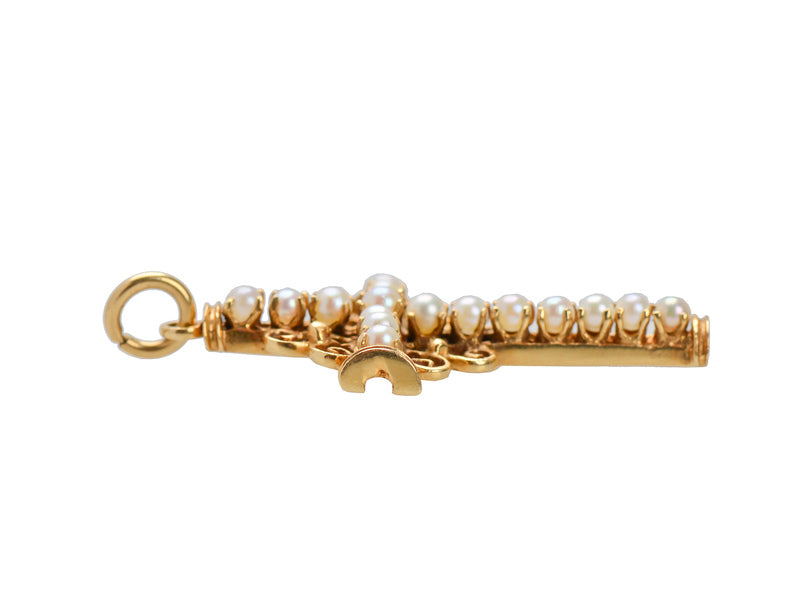 Devotional Estate Cultured Pearl Cross