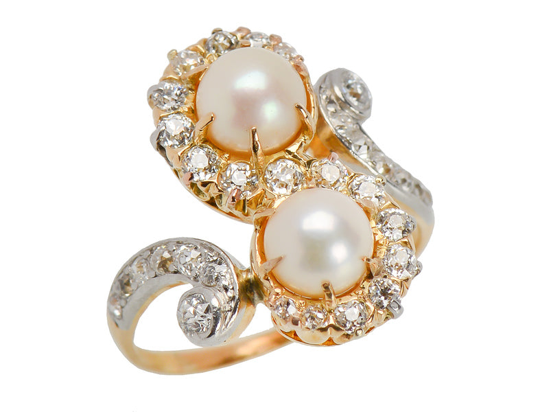 Antique Pearl Diamond Ring - True Elegance