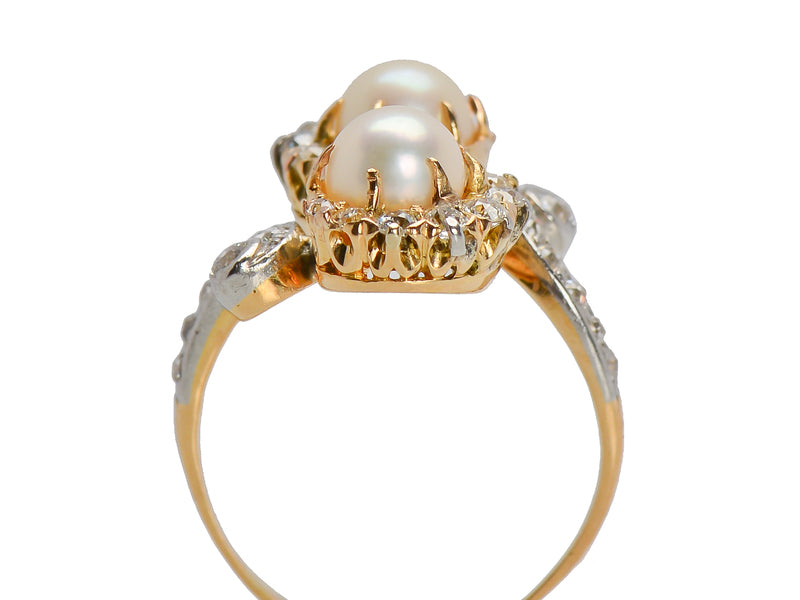 Antique Pearl Diamond Ring - True Elegance